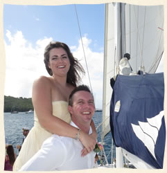 Unique wedding experience on board catamaran in St. John US Virgin Islands